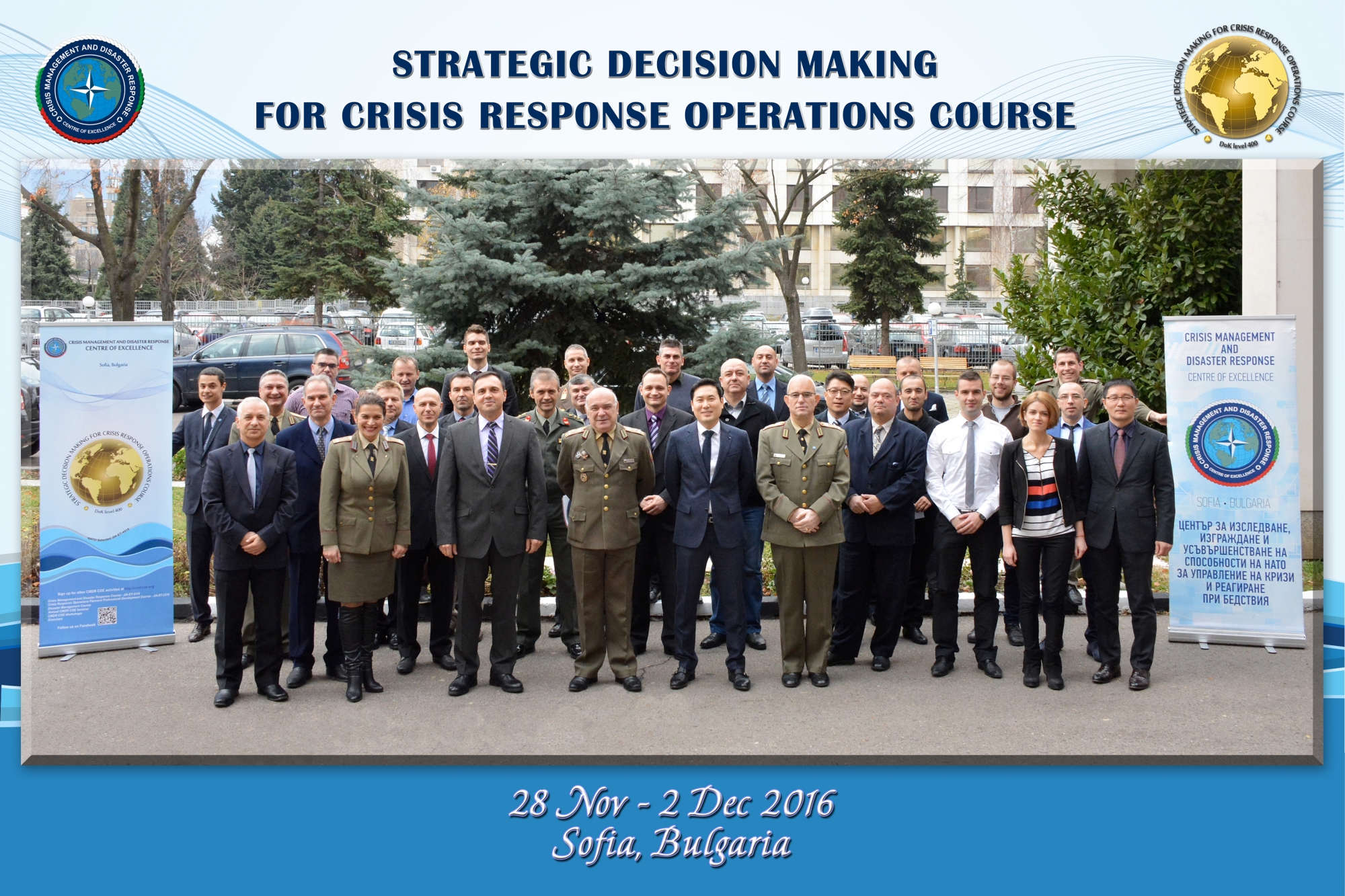 Strategic Decision Making for Crisis Response Operations Course draws to a close